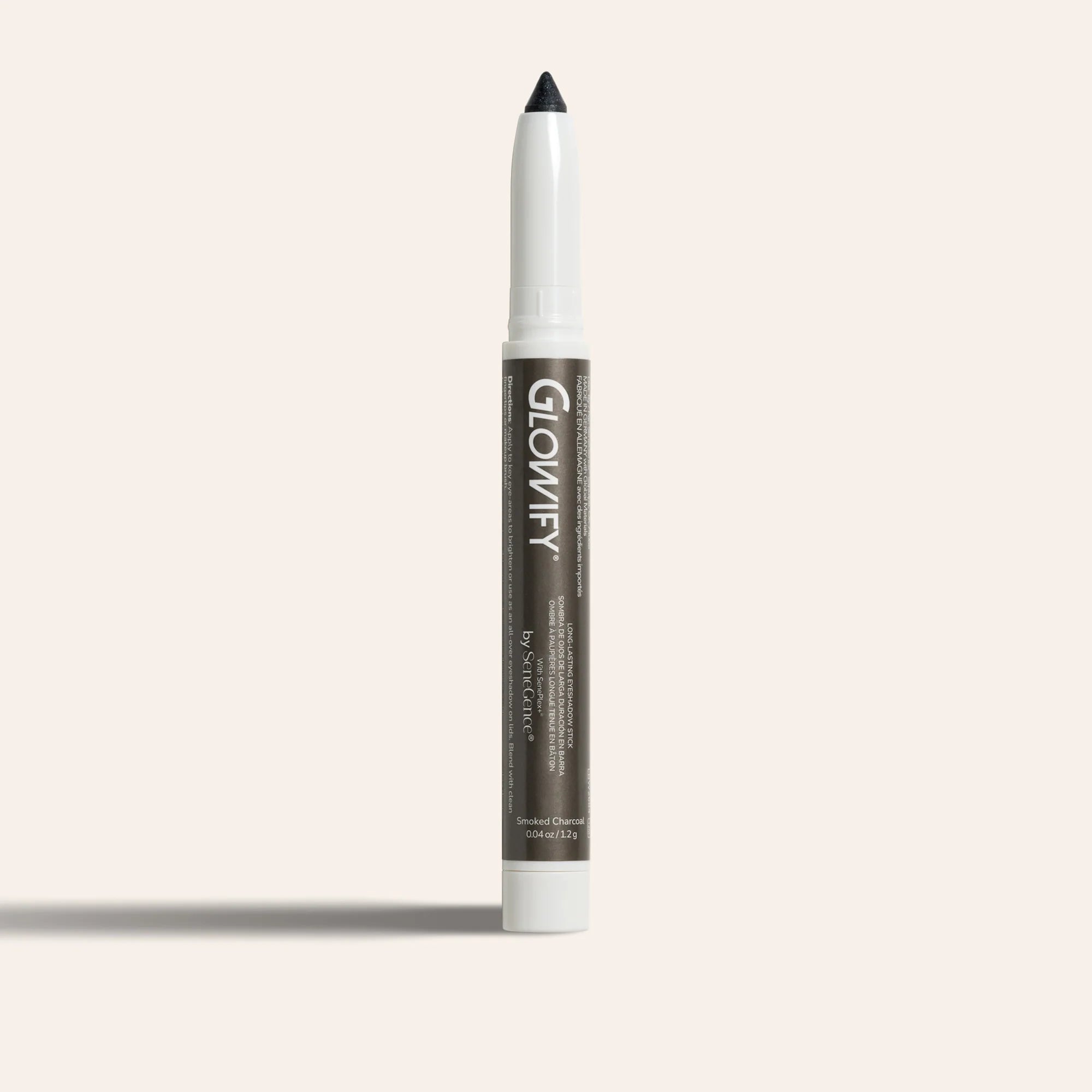 Glowify Long-Lasting Eyeshadow Stick product shade Smoked Charcoal.